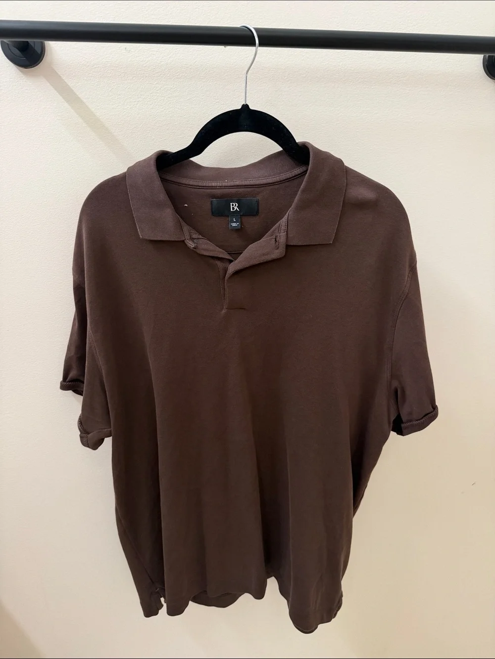 Banana Republic Men's Chocolate Brown Polo Shirt